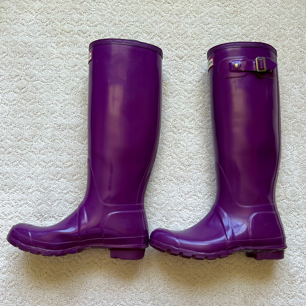 Hunter Purple Tall Rain Boots